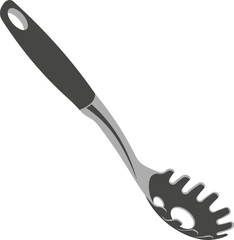 Vector icon of a spaghetti spoon.