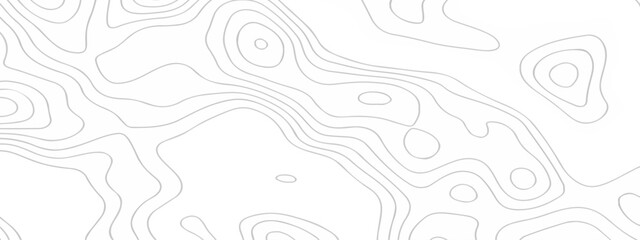 Topographic map background geographic line map with seamless ornament design. The black on white contours vector topography stylized height of the lines map.