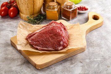 Raw beef piece for cooking