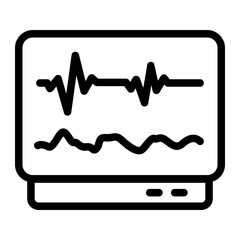 heart monitor Line Icon