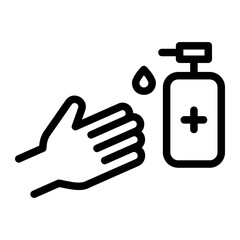 hans sanitizer Line Icon
