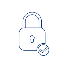 success password set filled and line icon, padlock vector illustration