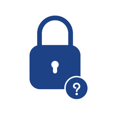 Forget password set filled and line icon, padlock vector illustration