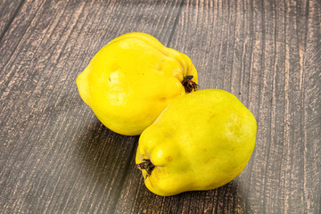 Ripe sweet fresh juicy quince