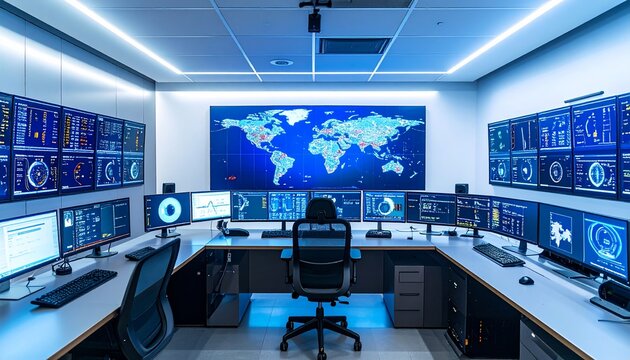 Global Monitoring Center: Advanced Technology & Security Command Room