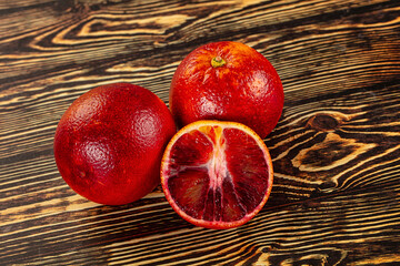 Red sweet juicy orange fruit