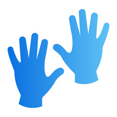 medical gloves Gradient icon