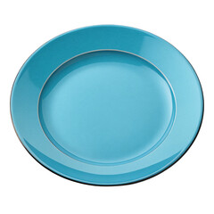 3D empty blue plate