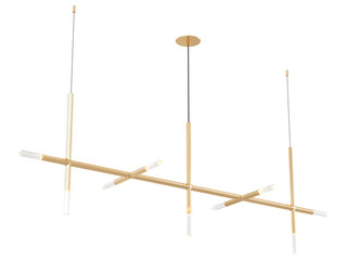 JAX 09-005 , Brass -Black-Silver / Clear crystal , Elegant Lighting Fixture Against white bachground 