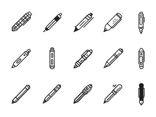 Simple Pen Line Art Style Vector Graphic Design Element