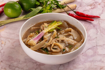 Asian Bamboo shoots traditional soup