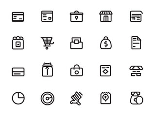 Simple purchase history line art illustration for projects