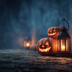 pumpkin lantern halloween background