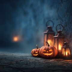pumpkin lantern halloween background