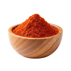 Red Chilli Powder in wooden bowl 