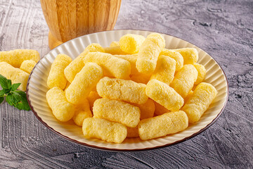 Golden crispy sweet corn sticks