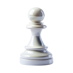 3D White chess pawn 