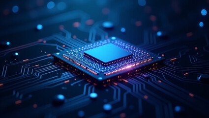 ai on chip circuit background.