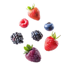 berries isolated on transparent background