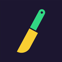 Knife. Kitchenware icon. Color vector kitchen utensil and tool. Cutlery illustration
