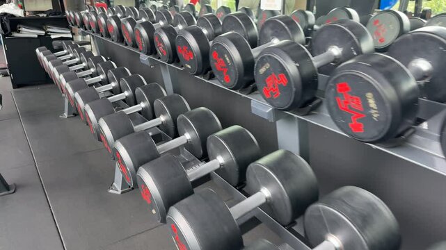 Dumbbell Rack in Bangkok Gym