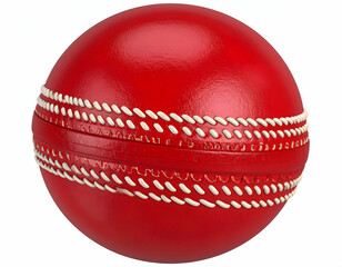 A vibrant red cricket ball stitched with precision for the intense match ready for action and