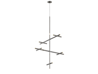 JAX 15-002 , Brass -Black-Silver / Clear crystal , Elegant Lighting Fixture Against white bachground 