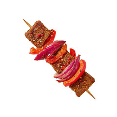 Delicious Grilled Tofu and Vegetable Skewer