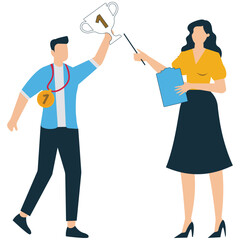 Business Colleagues Celebrating Team Award Achievement