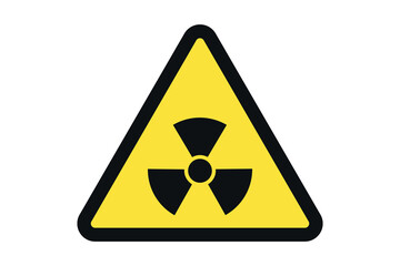 nuclear logo triangle shape yellow black color vector design