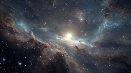 Fototapeta premium A mesmerizing stock photo featuring a celestial sky with stars and galaxy