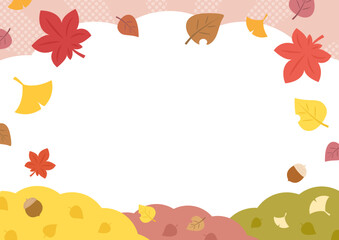 秋の紅葉した葉、秋の自然の風景