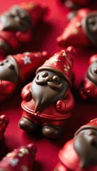 Indulgent Dark Chocolate Santa Figures Festive Treats for Holiday Baking & Gifting