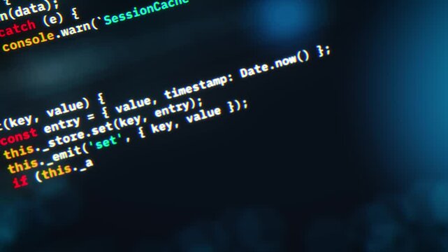 Code programmation typing animation scene abstract internet