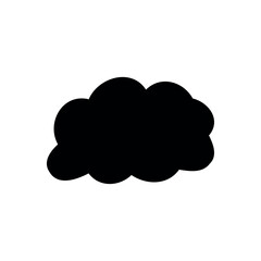 Black Thought Cloud Silhouette Icon