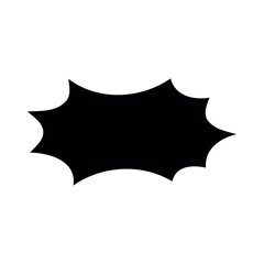 Black Comic Action Burst Silhouette Icon