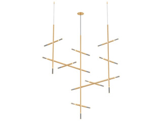 JAX 21-002 , Brass -Black-Silver / Clear crystal , Elegant Lighting Fixture Against black bachground 