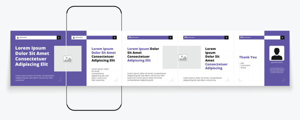 Set of LinkedIn carousel post, social media Instagram carousel post, modern and editable business carousel template design	