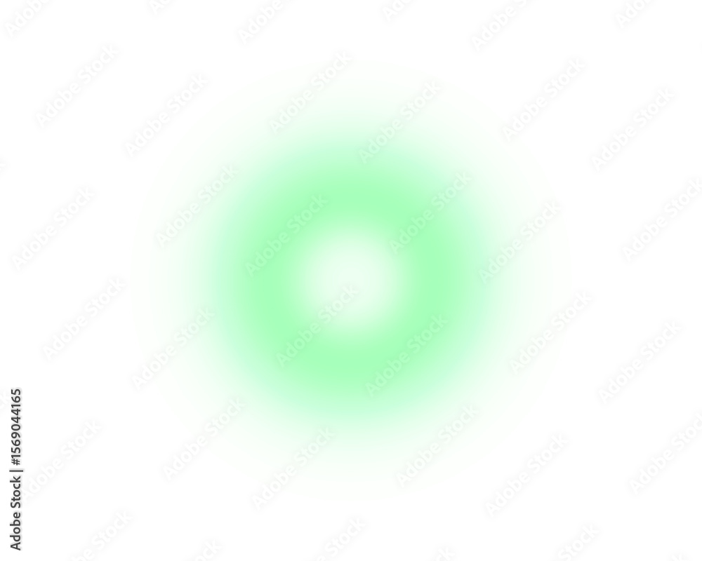 Poster green gradient circle blur glowing light isolated on transparent background
