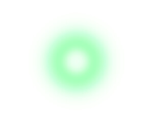 Green Gradient Circle Blur Glowing Light Isolated on Transparent Background