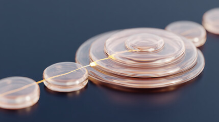 Illuminated Connection Through Stacked Transparent Discs