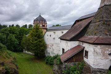 Aussenmauern der Schloss Burgk an der Saale