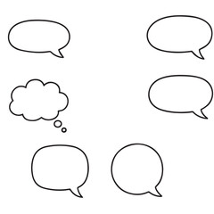 Collection of Blank Speech and Thought Bubbles