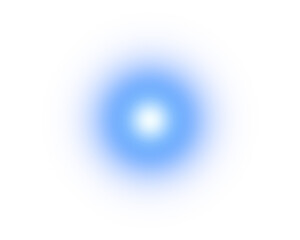 Blue Gradient Circle Blur Glowing Light on Transparent Background