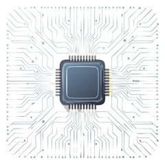 Stylized Computer Chip SVG Image for Technology and Innovation Designs