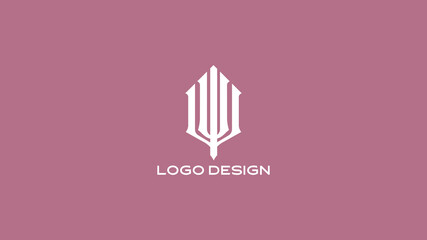 YUI Monogram Logo in Vertical Shield Style – Elegant and Unique Branding Symbol