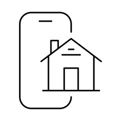 Smartphone Blue Line Editable Stroke Icon. Mobile Phone Functions, Settings, Technology, Apps, Security, Shopping, Mobile Wallet, Marketing, Promotion, Communication Vector Illustration