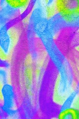 Bright groovy tie-dye texture in neon blue, pink, green. 80s, Y2K style, vibrant glow, fluid forms....