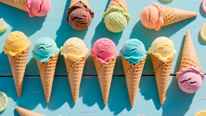 Cool and delicious summer ice cream