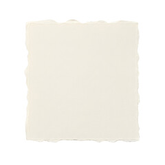 Textured Off-White Square Paper with Irregular Torn Edges.